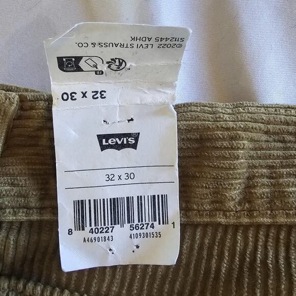 Levis Corduroy Pants Mens Size 32x30 Gorpcore Y2K Urban Streetwear Straight Leg - Picture 4 of 7